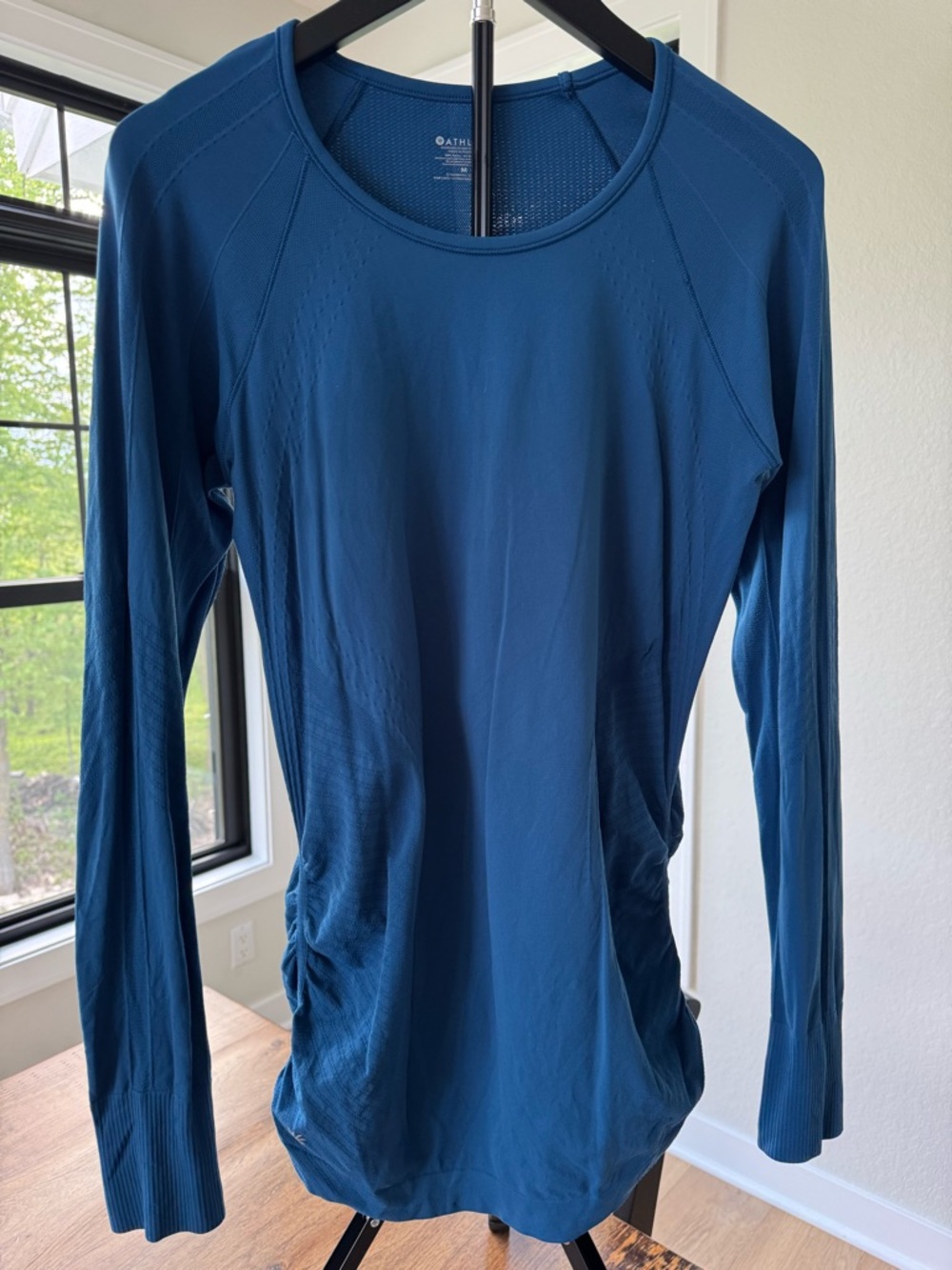 Athleta Teal-Blue Long Sleeve Active Top